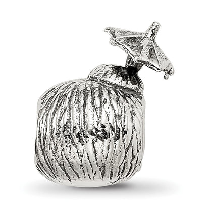 Sterling Silver Reflections Coconut Drink Bead