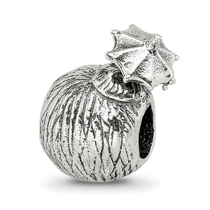 Sterling Silver Reflections Coconut Drink Bead