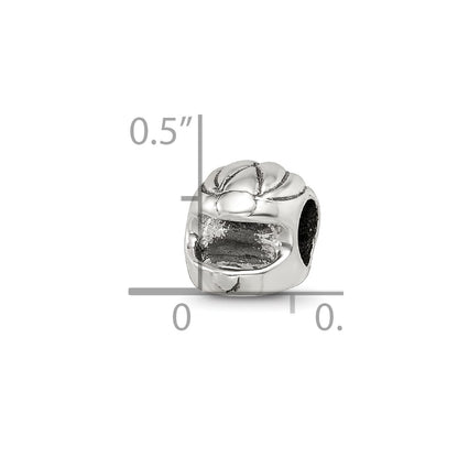 Sterling Silver Reflections Race Car Helmet Bead