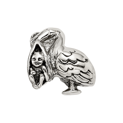 Sterling Silver Reflections Stork Bead