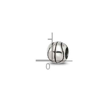 Sterling Silver Reflections Kids Basketball Bead