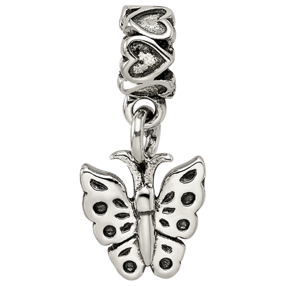 Kids Collection Sterling Silver Butterfly Dangle Reflections Bead