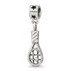 Sterling Silver Reflections Kids Tennis Racket Dangle Bead