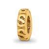 Sterling Silver Gold-plated Reflections Swirl Spacer Bead