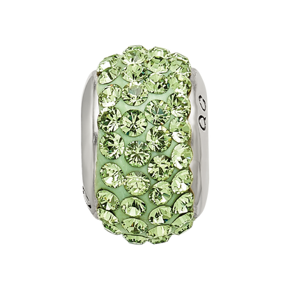 Sterling Silver Reflections August Full Light Green Preciosa Crystal Bead