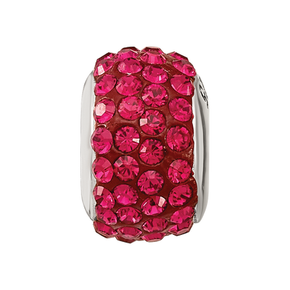 Sterling Silver Reflections July Full Red Preciosa Crystal Bead