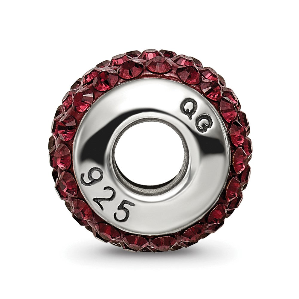 Sterling Silver Reflections June Full Red Preciosa Crystal Bead