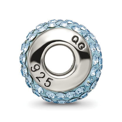 Sterling Silver Reflections March Full Light Blue Preciosa Crystal Bead