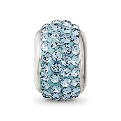 Sterling Silver Reflections March Full Light Blue Preciosa Crystal Bead