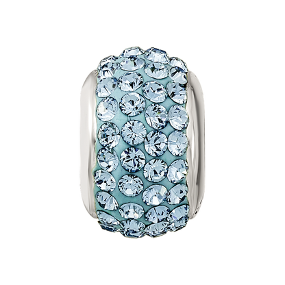 Sterling Silver Reflections March Full Light Blue Preciosa Crystal Bead