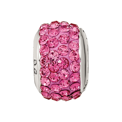 Sterling Silver Reflections October Full Pink Preciosa Crystal Bead