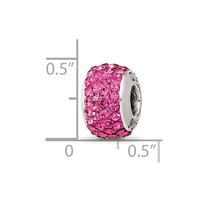 Sterling Silver Reflections October Full Pink Preciosa Crystal Bead