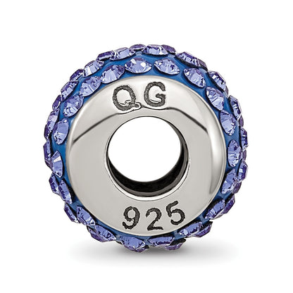 Sterling Silver Reflections September Full Blue Preciosa Crystal Bead