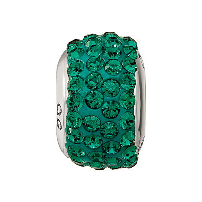 Sterling Silver Reflections May Full Green Preciosa Crystal Bead