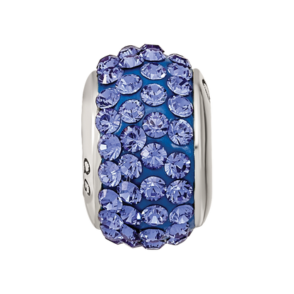 Sterling Silver Reflections September Full Blue Preciosa Crystal Bead