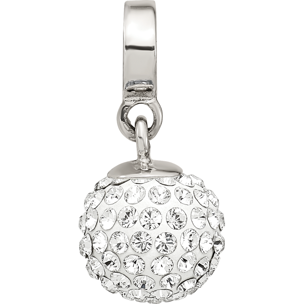 Sterling Silver Reflections April Preciosa Crystal Ball Dangle Bead