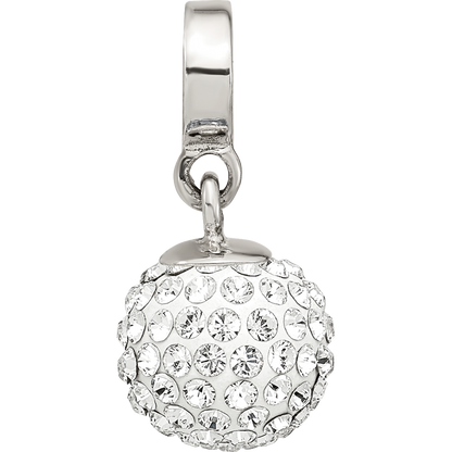 Sterling Silver Reflections April Preciosa Crystal Ball Dangle Bead