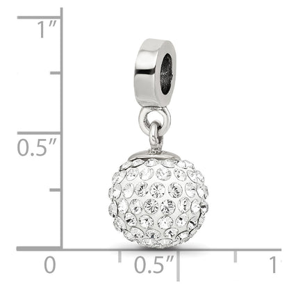 Sterling Silver Reflections April Preciosa Crystal Ball Dangle Bead