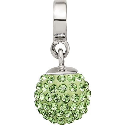 Sterling Silver Reflections Aug Preciosa Crystal Ball Dangle Bead