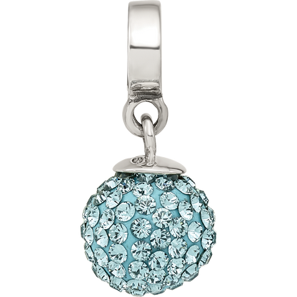 Sterling Silver Reflections Dec Preciosa Crystal Ball Dangle Bead