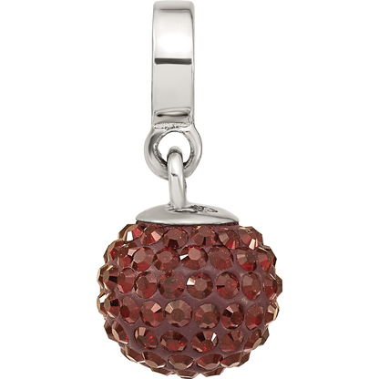 Sterling Silver Reflections Jan Preciosa Crystal Ball Dangle Bead