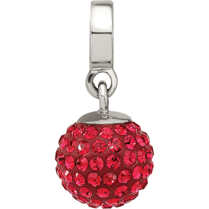 Sterling Silver Reflections July Preciosa Crystal Ball Dangle Bead