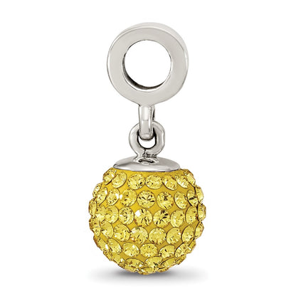 Sterling Silver Reflections Nov Preciosa Crystal Ball Dangle Bead
