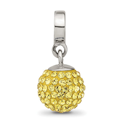 Sterling Silver Reflections Nov Preciosa Crystal Ball Dangle Bead