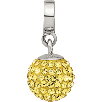 Sterling Silver Reflections Nov Preciosa Crystal Ball Dangle Bead