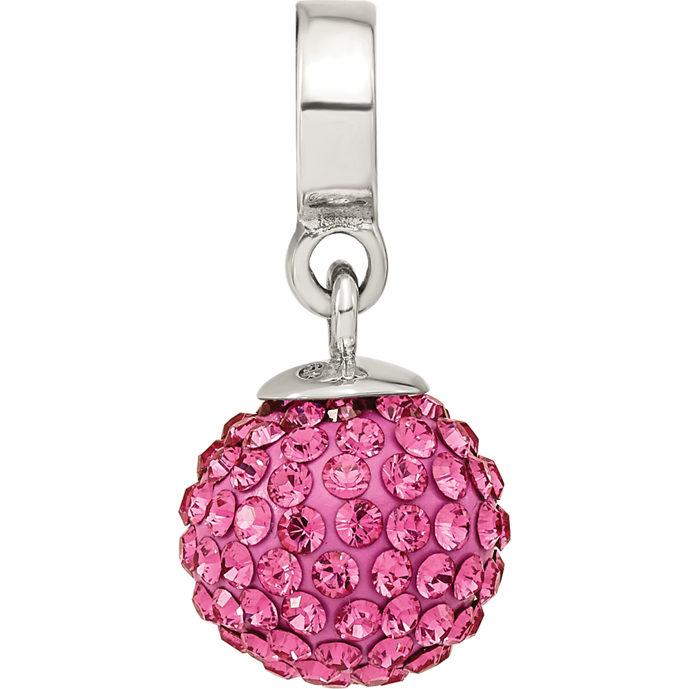 Sterling Silver Reflections Oct Preciosa Crystal Ball Dangle Bead