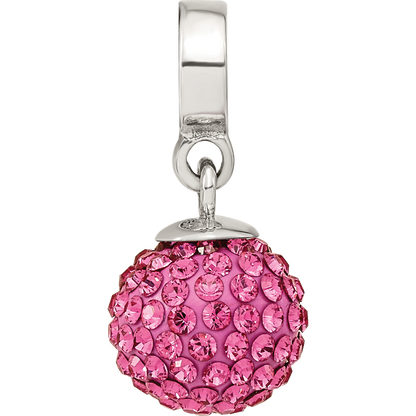 Sterling Silver Reflections Oct Preciosa Crystal Ball Dangle Bead