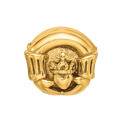 Sterling Silver Gold-plated Reflections Claddagh Bead