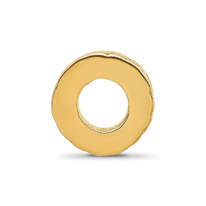 Sterling Silver Reflections Gold-plated Grooved Spacer Bead