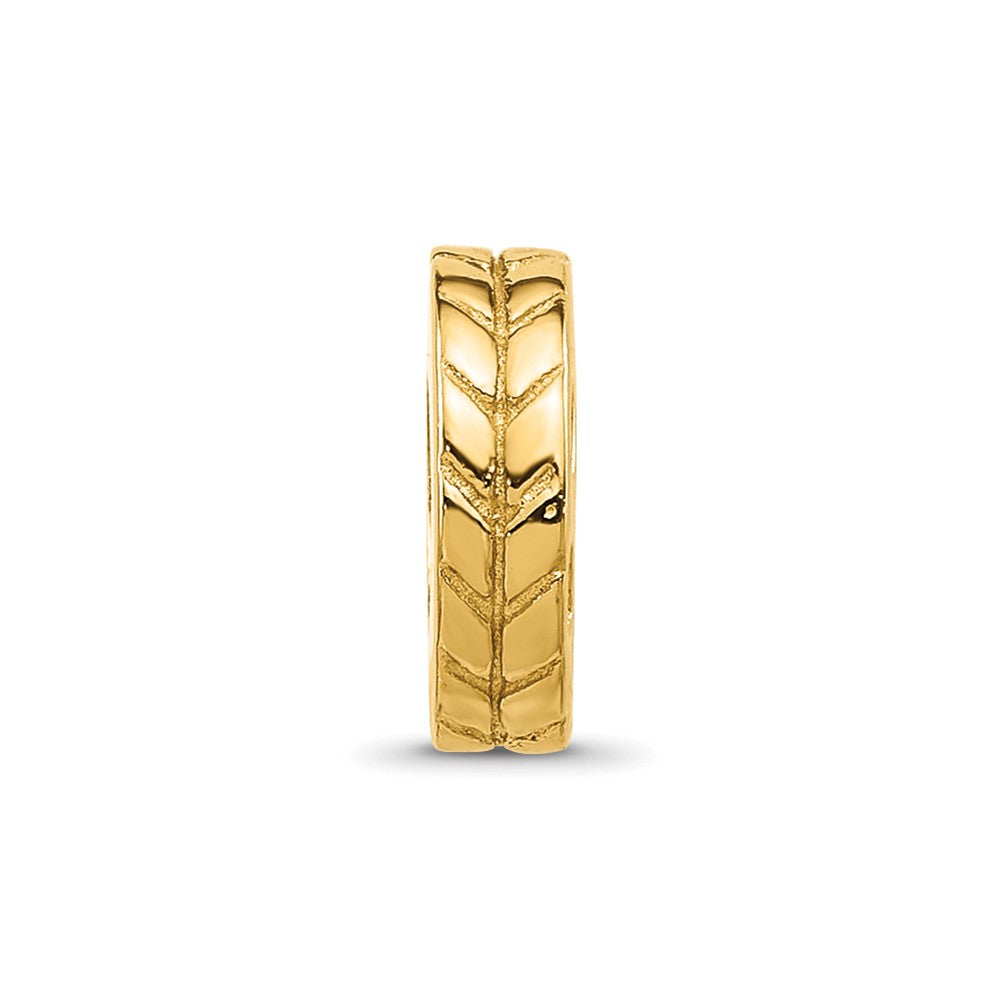 Sterling Silver Reflections Gold-plated Grooved Spacer Bead