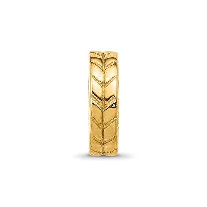 Sterling Silver Reflections Gold-plated Grooved Spacer Bead