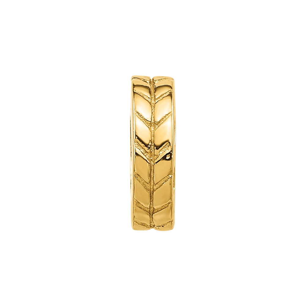 Sterling Silver Reflections Gold-plated Grooved Spacer Bead