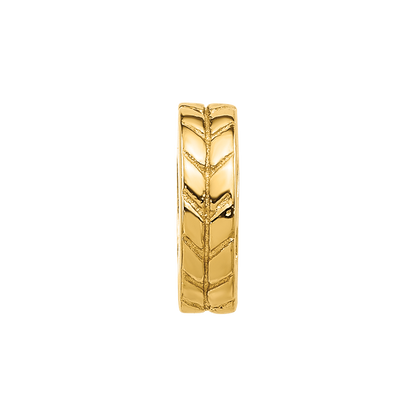 Sterling Silver Reflections Gold-plated Grooved Spacer Bead
