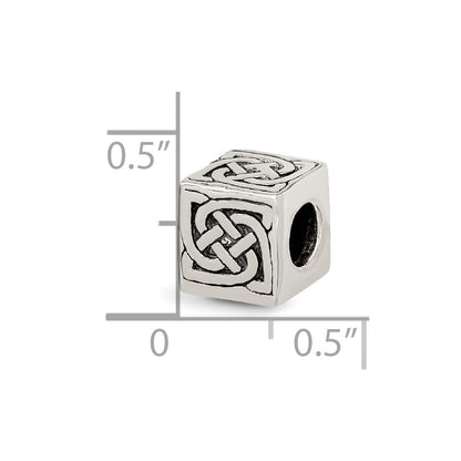 Sterling Silver Reflections Celtic Block Bead