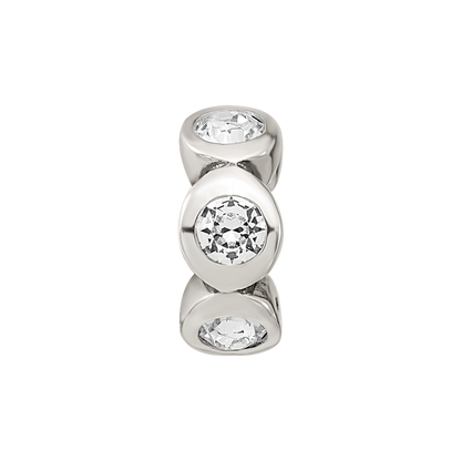 Sterling Silver Reflections April Preciosa Crystal Birthstone Bead