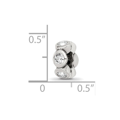 Sterling Silver Reflections April Preciosa Crystal Birthstone Bead