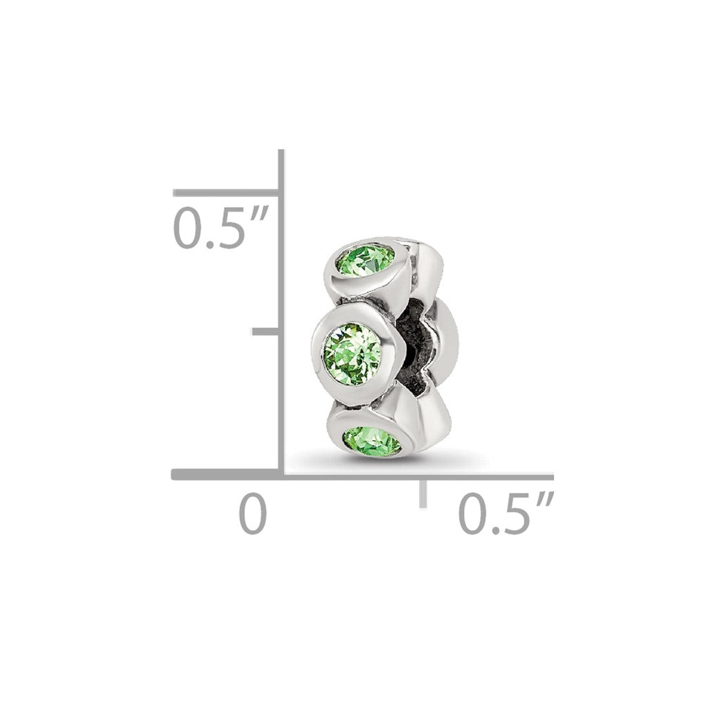 Sterling Silver Reflections August Preciosa Crystal Birthstone Bead
