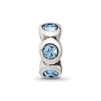 Sterling Silver Reflections Dec Preciosa Crystal Birthstone Bead