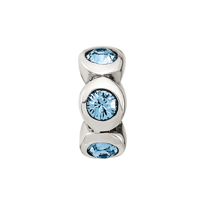 Sterling Silver Reflections Dec Preciosa Crystal Birthstone Bead