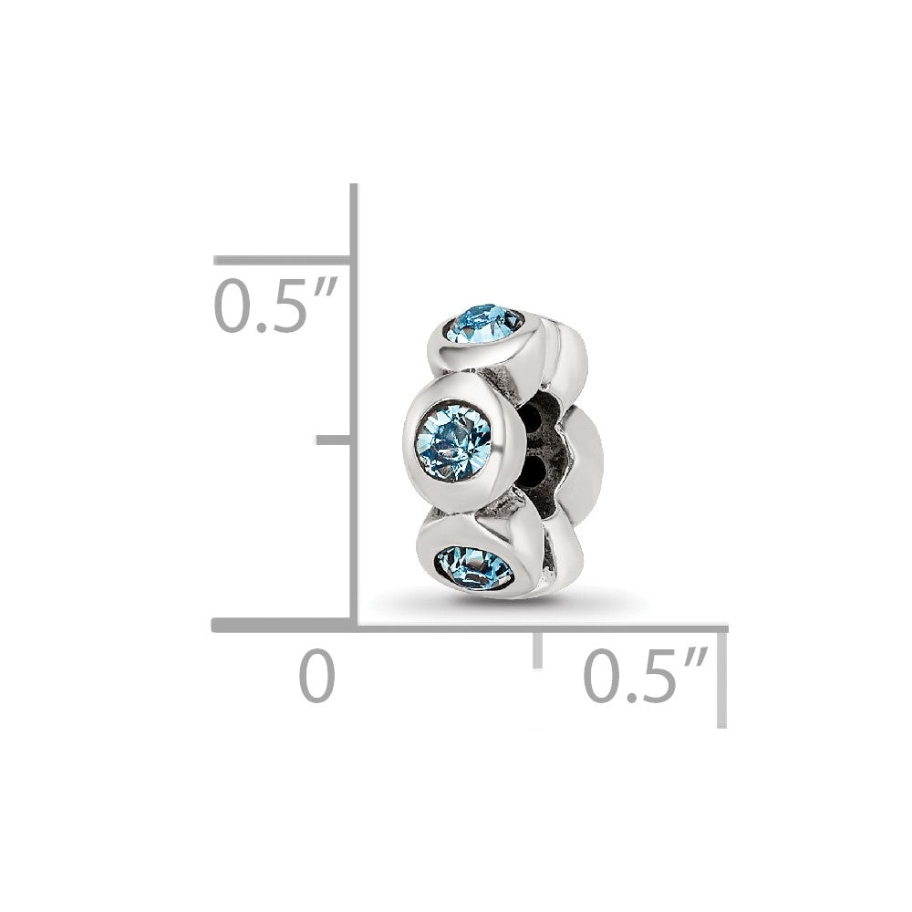 Sterling Silver Reflections Dec Preciosa Crystal Birthstone Bead