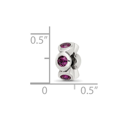 Sterling Silver Reflections Feb Preciosa Crystal Birthstone Bead