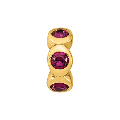 Sterling Silver Gold-plated Reflections Feb Purple Preciosa Crystal Bead