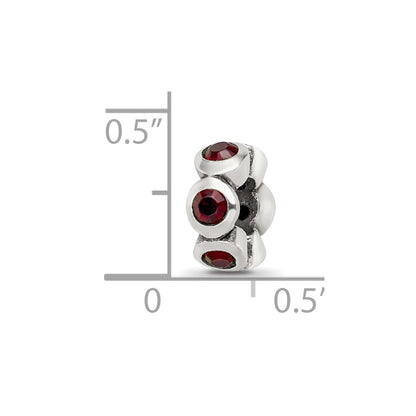 Sterling Silver Reflections January Preciosa Crystal Birthstone Bead