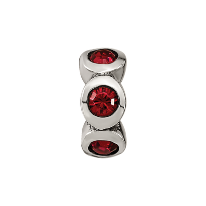 Sterling Silver Reflections July Preciosa Crystal Birthstone Bead