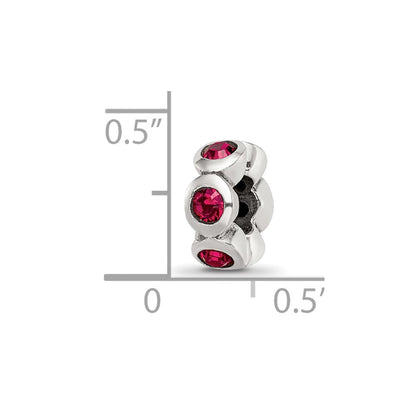 Sterling Silver Reflections July Preciosa Crystal Birthstone Bead