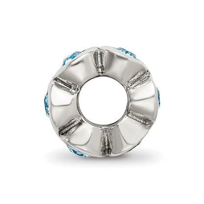 Sterling Silver Reflections March Preciosa Crystal Birthstone Bead